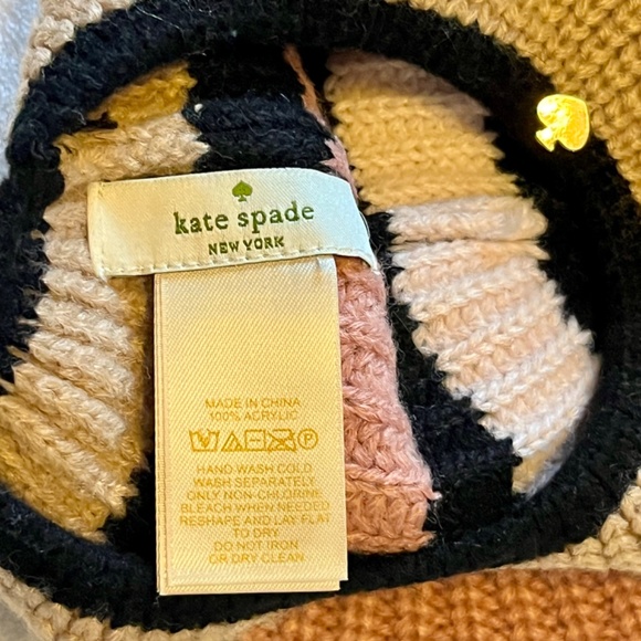 Kate Spade ♠️ New York Womens Wide Stripe Beret - Picture 4 of 4